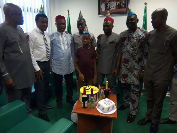 10-Year-Old Boy Celebrates Birthday With Lawmakers At The National Assembly {Photos}